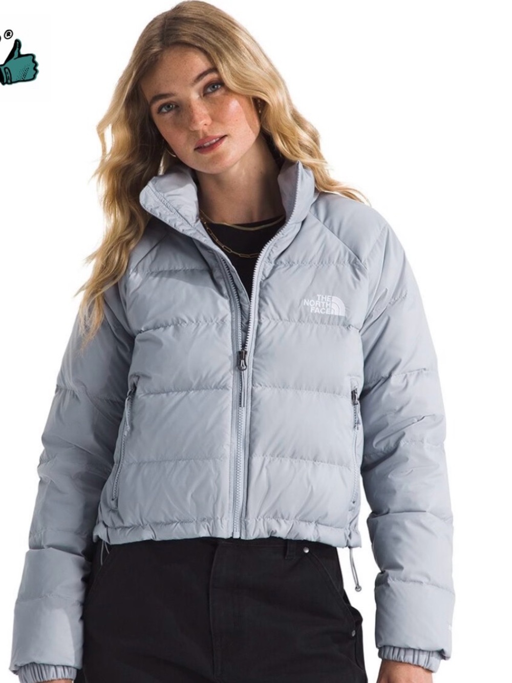 The North Face Women's Hydrenalite Pale Blue Down Puffer Jacket EUC XXL